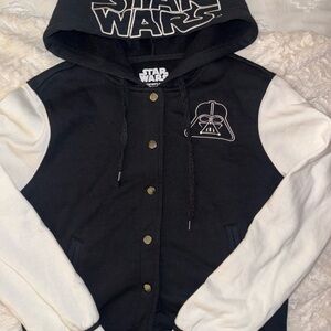Star Wars Black and White Hoodie Jacket